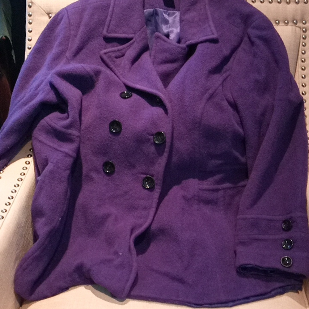 Purple pea coat